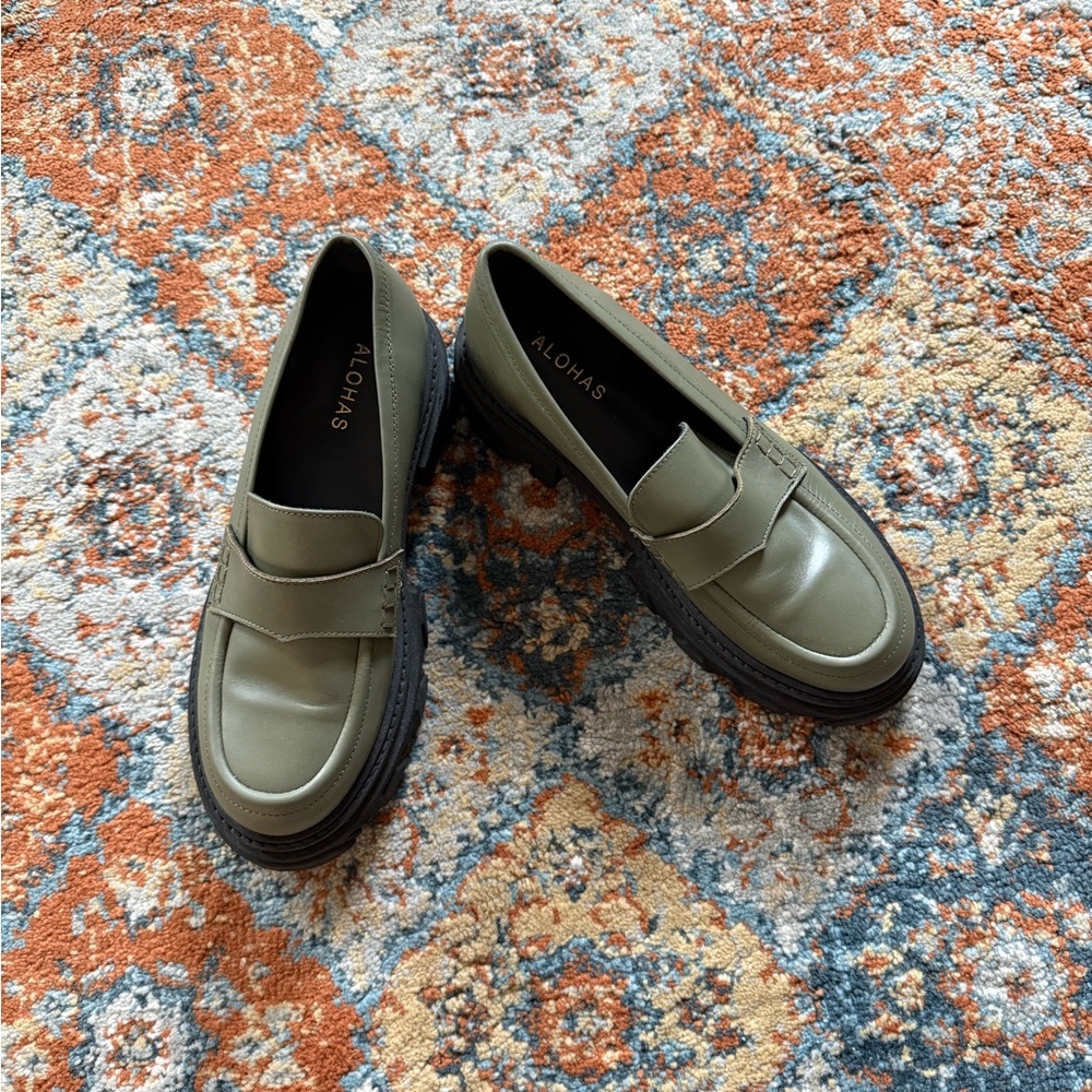 Alohas Olive Green Trailblazer Loafers - Picture 5 of 5